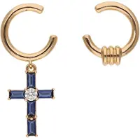 Gaya Boucles d'oreilles bleu foncé / or rose