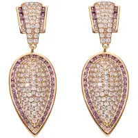 Gaya Boucles d'oreilles or / violet