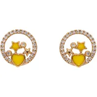 NAEMI Boucles d'oreilles jaune / or rose