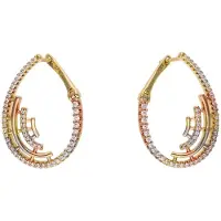 Gaya Boucles d'oreilles or / or rose / transparent