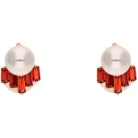 Gaya Boucles d'oreilles rouge / blanc