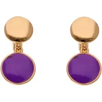 Faina Boucles d'oreilles or / violet