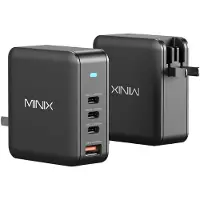 Minix NEO P165 (165 W, 4 ports), Chargeur USB, Noir