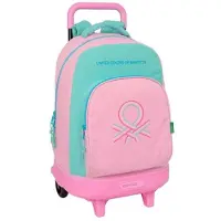 Safta Benetton Dolce 33l 33x45x22cm Wheeled Backpack Rose Enfants