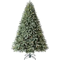 Evergreen Sapin de Noël artificiel Vermont Épicéa Avec LEDs Vert 240 cm