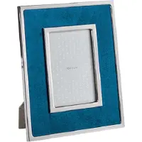 Gift Decor Cadre photo - - 15 x 10 cm - Daim - Aluminium - Bleu marine