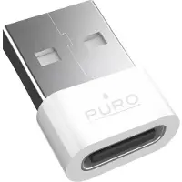 Puro Adapter (USB-A, USB-C), Adaptateur pour appareils mobiles, Blanc