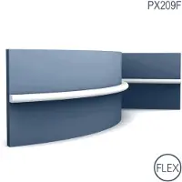 ORAC Decor PX209F MODERN RIBBON Cimaise Moulure décorative flexible Moulure en stuc 2 m