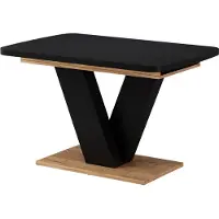 Vicco Table de salle à manger Fenaro Noir/Chêne de force doré 120-160 x 80 cm extensible, Model 57999