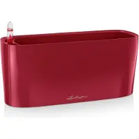 Lechuza Pot De Table Delta 10 - Kit Complet, Rouge Scarlet Brillant 30 Cm