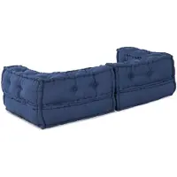 vidaXL Ensemble de canapés modulaires , 3 pièces, indigo, 140 x 70 x 36 cm, tissu