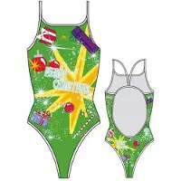 Turbo Christmas Explotion Swimsuit Vert M Femme