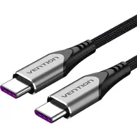 Vention Câble Usb-C 2.0 vers Usb-C Taehg 1.5M Pd 100W Gris
