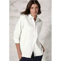 Cecil Femme Blouse Avec Détails Scintillants In Blanc, Gr: Xl