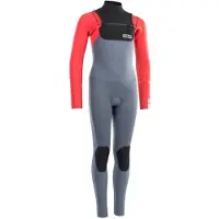 iON Capture 4/3 Mm Junior Long Sleeve Chest Zip Neoprene Suit Gris 14-16 Years Enfants
