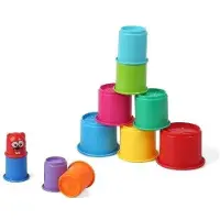Eurowebbiz Gobelets Colorés Pour Jeu De Construction Montessori