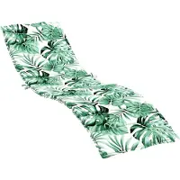 vidaXL Coussin pour chaise longue, motif de feuilles, tissu Oxford