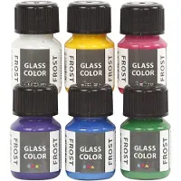 Adlibris Glass Color Frost Coloration du verre, 6x30ml