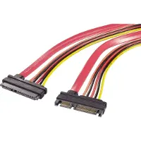 Renkforce Câble d'extension pour disques durs, alimentation [1x SATA combi mâle 7+15pins - 1x SATA combi femelle 7+15pins] 0.20 m
