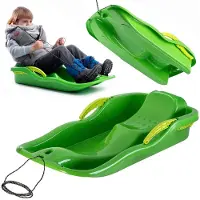 Kadax Luge en plastique , Snowbob 85x40x18cm, Luge de neige avec freins