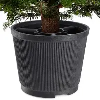 Kadax Support pour sapin de Noël "Andel", support pour sapin de Noël en plastique recyclé, graphite, hauteur d'arbre jusqu'à 250 cm