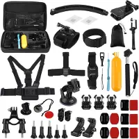 Puluz Accessories Set For Sports Cameras Pkt39 50-in-1 Argenté