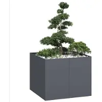 vidaXL Jardinière anthracite 100x100x80 cm acier