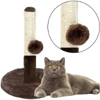 Leantoys Tour de griffoir pour chat marron foncé 40 cm x 30 cm