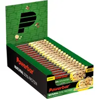 Powerbar Natural Vegan Protein Bars Box Chocolate&banana 40g 18 Units Doré