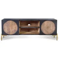 GINER Y COLOMER Meuble TV « Paris » en bois de manguier, 56 cm x 145 cm x 40 cm,