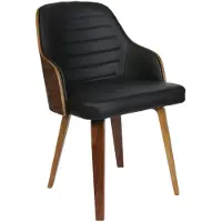 Home Deco Factory Fauteuil Design Rétro Nash - Noir