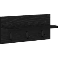 vidaXL Porte-manteau mural avec étagère Chêne noir 40 x 10.5 x 18 cm