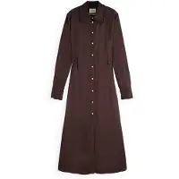 Scotch & Soda Tied Ruffles Long Sleeve Midi Dress Violet 36 Femme