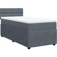 Syfax Sommier à lattes de lit avec matelas Gris foncé 100x200 cm