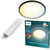 Philips Plafonnier Rond Noir éclairage Led Intelligent, Réglable Et Puissant. -