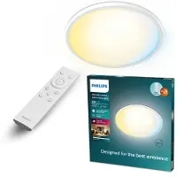 Philips Plafonnier Led Rond Blanc Luminosité Et Couleur Modulables, Design Ultra-plat. -