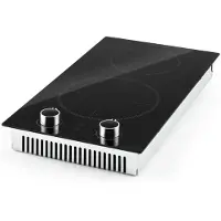 Klarstein Plaque Induction Encastrable de 2900W, Table de Cuisson Induction, Plaque Induction 2 Feux, Plaque de Cuisson Induction avec Sécurité, Tables de Cuisson Electrique 2 Foyers, Plaques