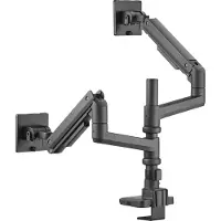 Speaka SP-MM-980 2fach Monitorhalterung 43,2 cm (17") - 124,5 cm (4 (Tables, 49", 10 kg), Support de moniteur, Noir