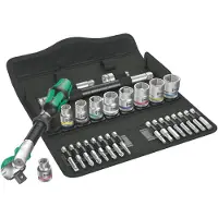 Wera 8100 SB 6 Jeu Cliquet Zyklop Speed - À Emmanchement 3/8" - Métrique - (Jeu De 29pcs)