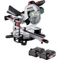Metabo Kgs 18 Ltx Bl 254 2x 8.0ah Miter Saw Argenté One Size / EU Plug 220V