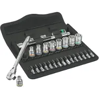 Wera 8100 Sa 8 Zyklop Metal Set Ratchet Argenté