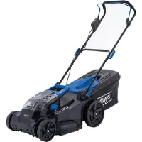 Scheppach Tondeuse à gazon sans fil BC-MP430-X | 43 cm de largeur de coupe | Réglage de la hauteur de coupe sur 6 niveaux | 600 - 700 m2 | 20V IXES | Moteur Brushless | 50L
