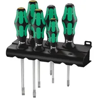 Wera 334/355/6 Kraftform Plus Laser Screwdriver Set 6 Pieces Vert