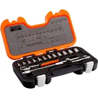 Bahco S160 - Jeu De Douilles 6 Pans 1/4'' Métrique Et Cliquet