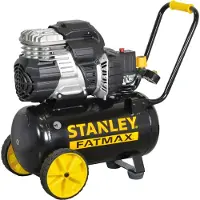 Stanley Compresseur S244/8/24 FMXCM00 - Compresseur d'air 8Bar - Compresseur d'air avec réservoir de 24L - Débit d'air 116L/min - avec poignée - Niveau sonore 64dB - Noir