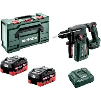 Metabo Marteau perforateur burineur 18 V KH 18 LTX 24 BL - 2x5,5Ah - 2,2J - Coffret metaBOX - batterie incluse