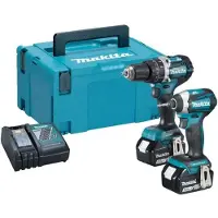 Makita Kit DLX2181TJ (DHP484 + DTD154 + 2 x 5.0 Ah + DC18RC + MAKPAC 3)
