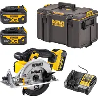 DeWalt DCS 391 M2 Scie circulaire sans fil 18 V 165 mm + 2x batterie 4,0 Ah + chargeur + lame + TSTAK