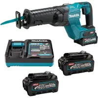 Makita JR001GD201 40 V Li-Ion Batterie Scie Sabre Kit (2 X 2,5 Ah) - 255 X 130 Mm - Sans Charbon
