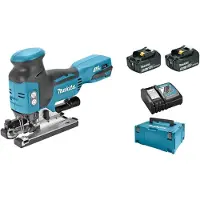 Makita DJV181RFJ Scie Sauteuse - Batterie Li-Ion 18V (2x Batterie 3.0Ah) Dans MAKPAC - Poignée En T - Variable - Carbone Sans Balais